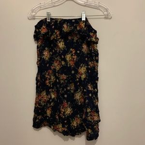 Navy Blue Floral Romper